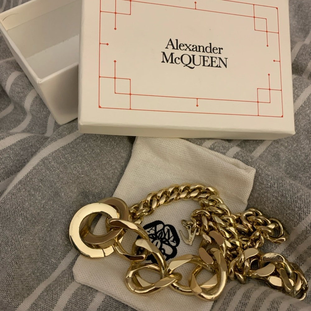 Alexander McQueen Gold Chain Necklace Chunky Chain